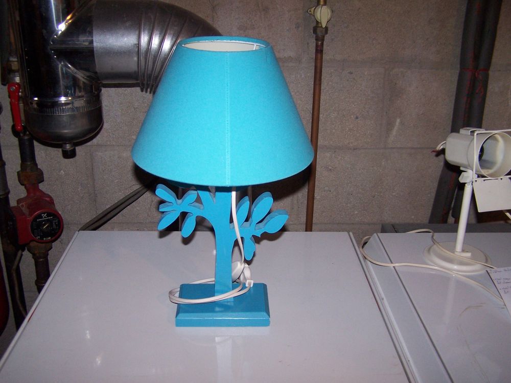 Bois Couleur Lampe Chevet Bleue En De bvf6Yy7g