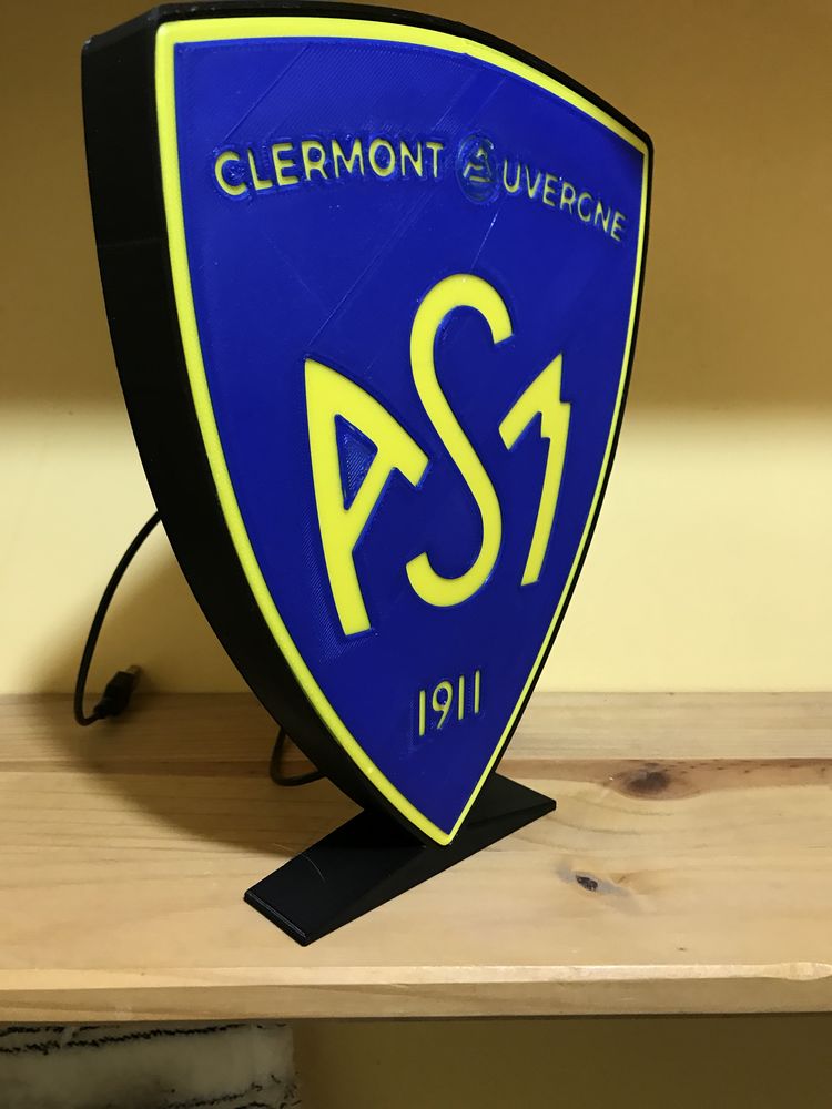 Lampe logo ASM CLERMONT leds USB 29 Clermont-Ferrand (63)