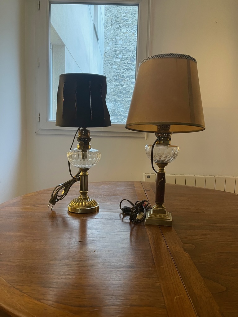 Lampe � p�trole 19e convertie �lectrique 60 Paris 20 (75)