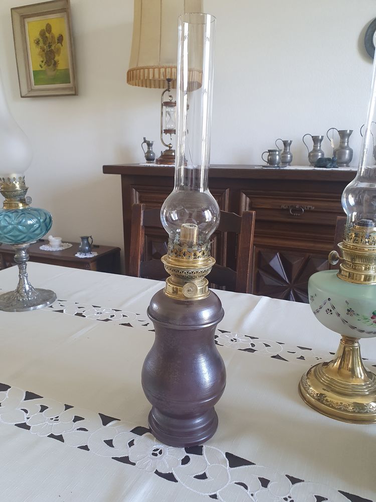 Lampe � p�trole pied gr�s 50 Ver-sur-Mer (14)