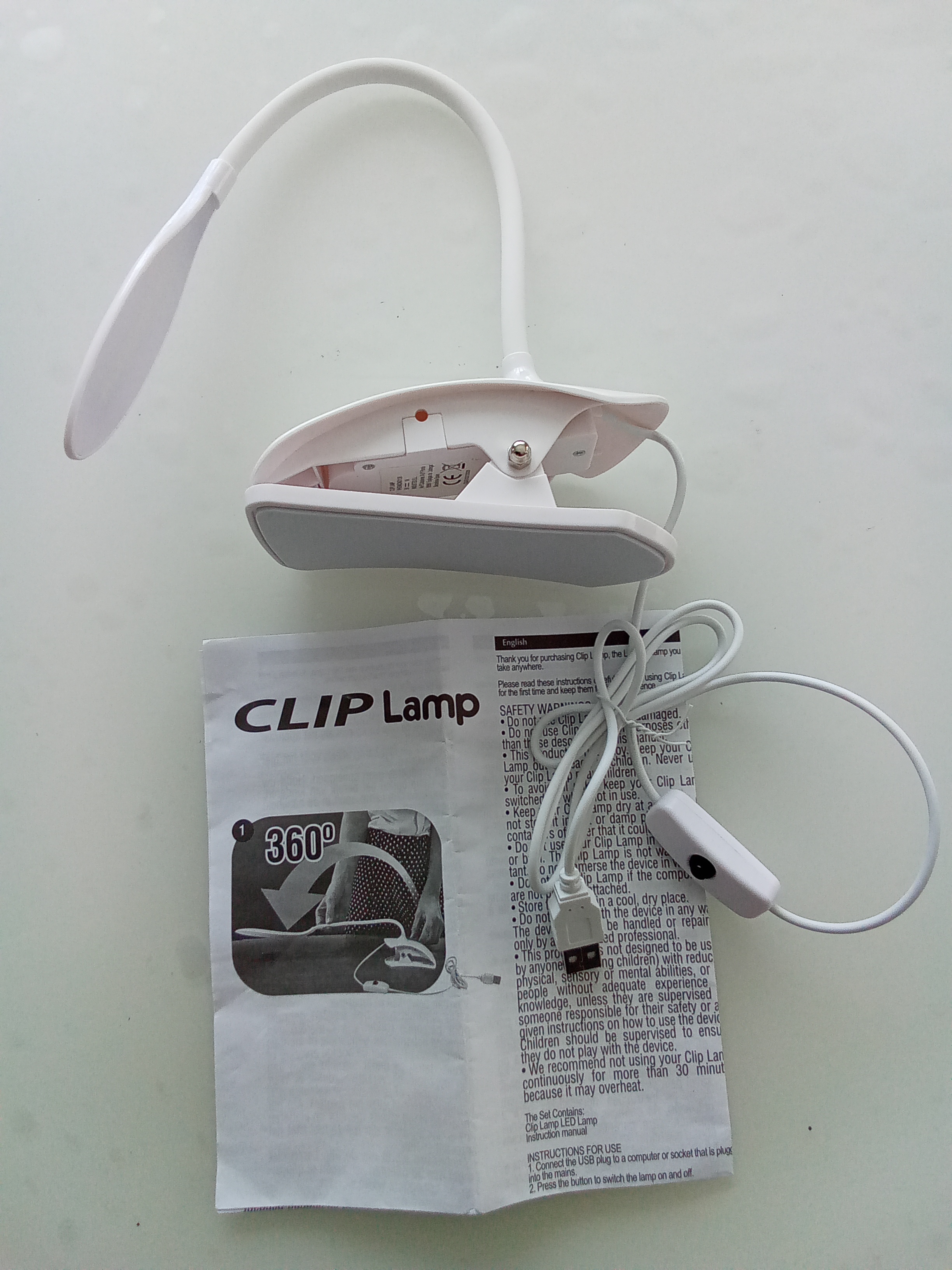 Lampe led � pince NEUVE 5 Org�res (35)