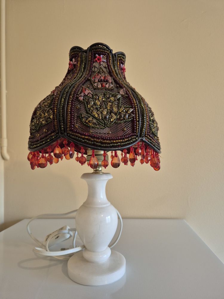 Lampe de salon, abat-jour vintage en petite perle 20 Montauban (82)
