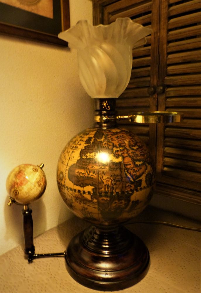 Lampe &quot;STEAM EARTH LIGHT&quot; Steampunk Décoration