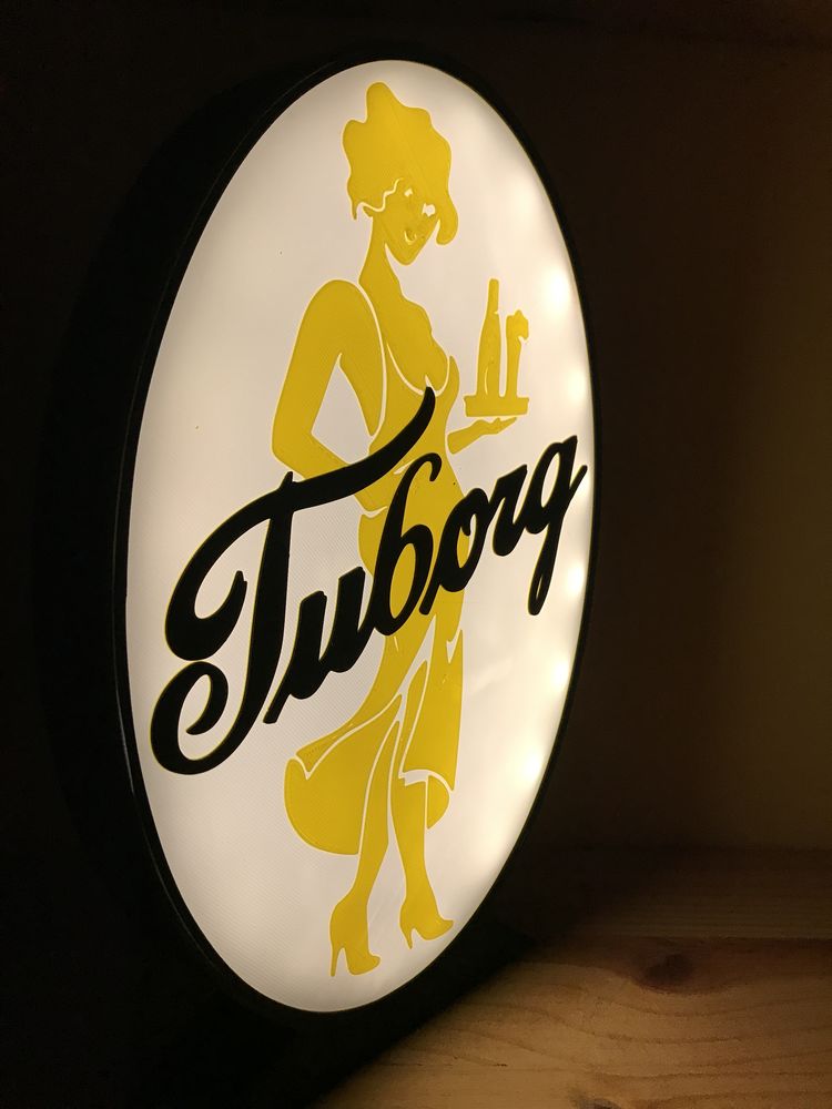 Lampe TUBORG BIERE �clairagec leds � piles 29 Privas (07)