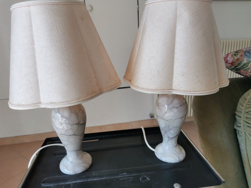 Lampes chevet en albatre 24 Coupvray (77)