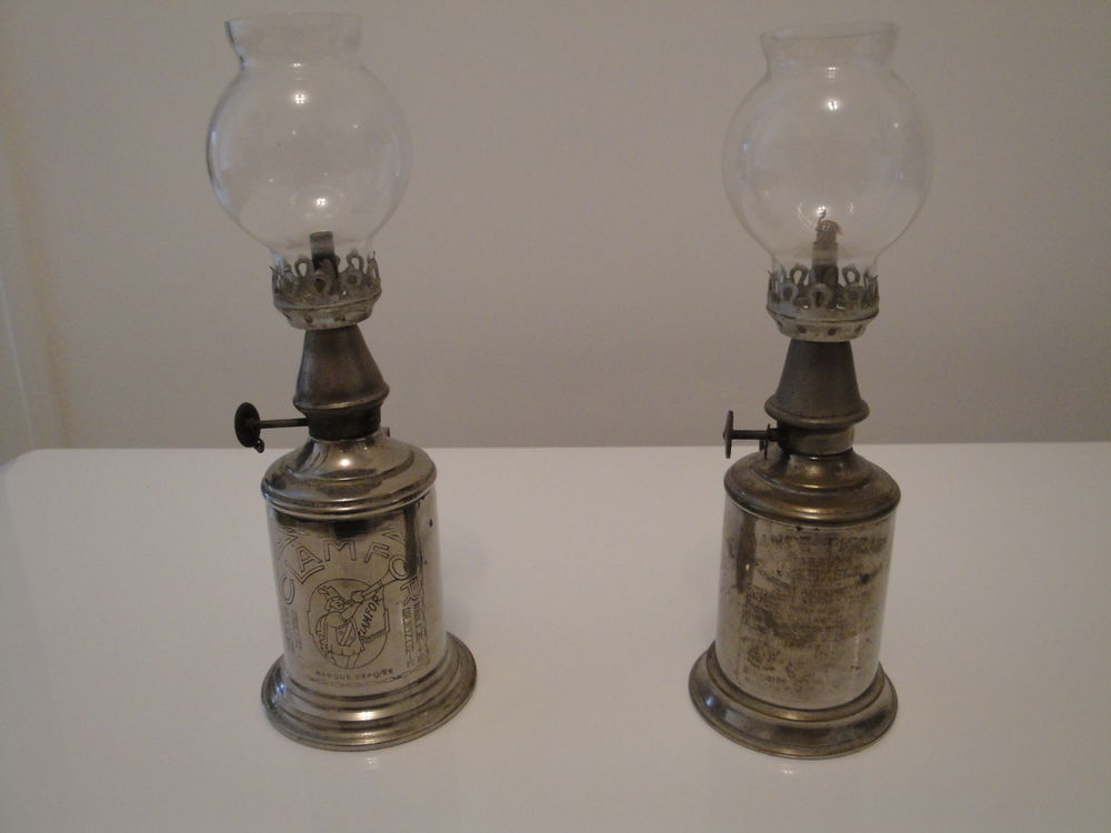 Lot 2 lampes pigeon avec verre 12 Valence (26)