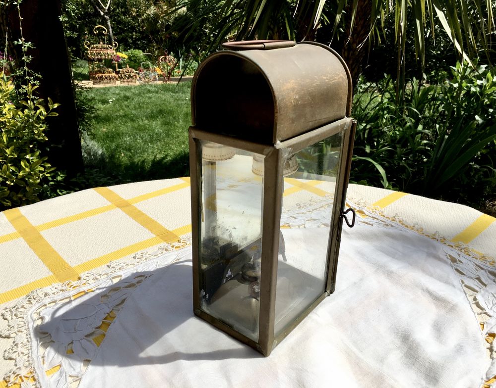 Lanterne ancienne (1900), Lampe � huile ; Parfait �tat 70 L'Isle-Jourdain (32)