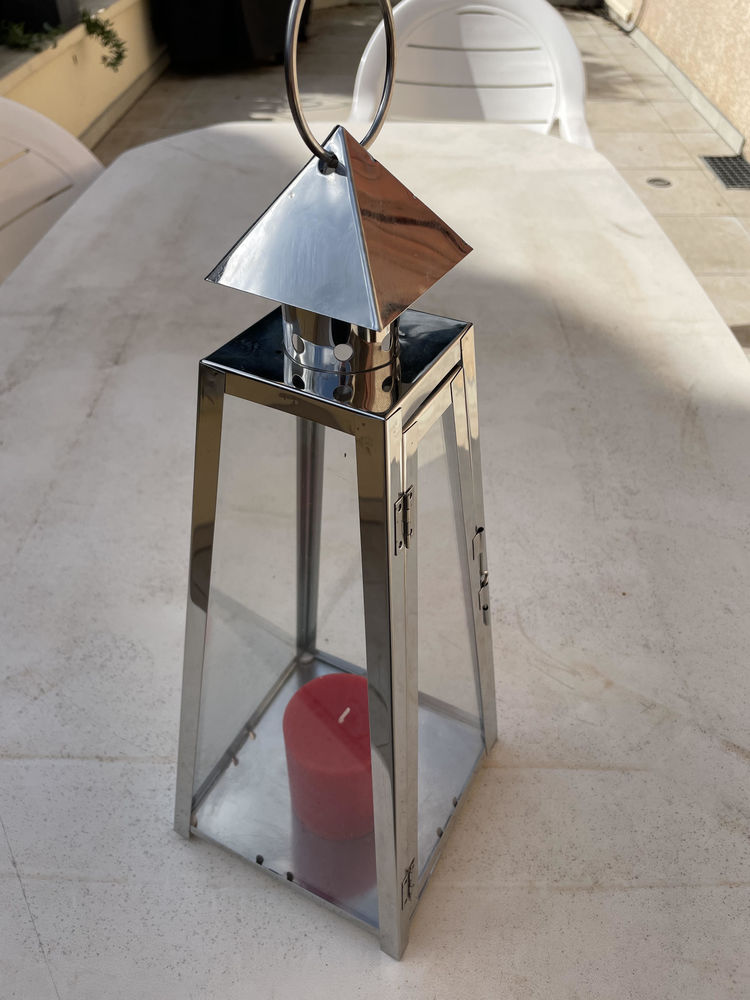 Lanterne Cadre m�tal + Verres + bougie (Suspension) 0 Vigneux-sur-Seine (91)
