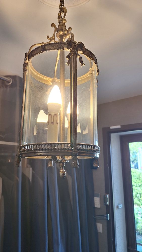 Lanterne de hall d'entr�e en laiton style Louis XVI 310 Piriac-sur-Mer (44)