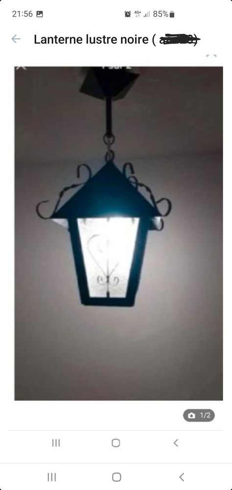 lanterne lustre noire 13 Bron (69)