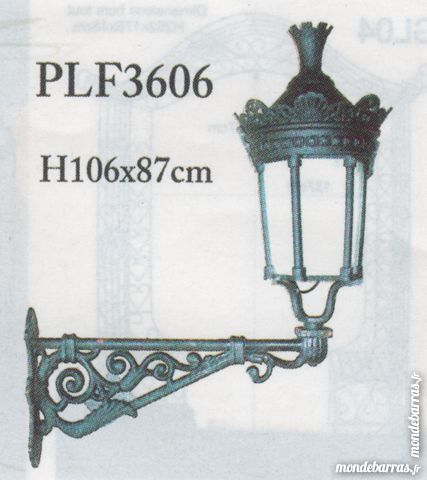 Lanterne murale, Lampadaire en fonte d'ext�rieur 549 Ch�teau-l'�v�que (24)