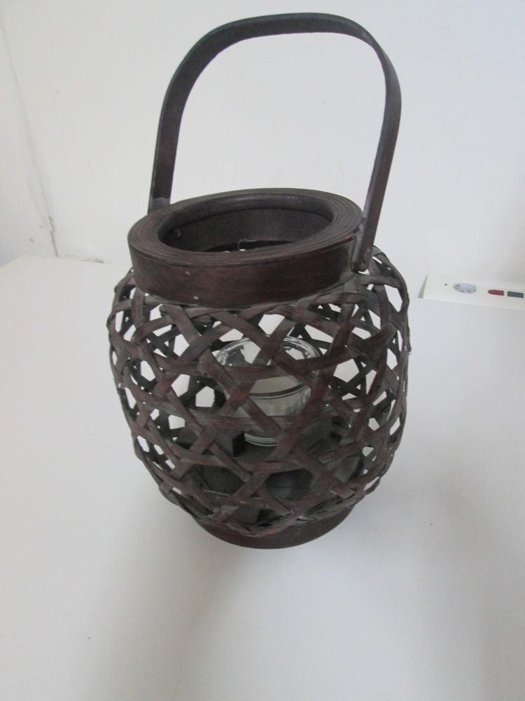 Lanterne de table, photophore en osier 9 Chauriat (63)