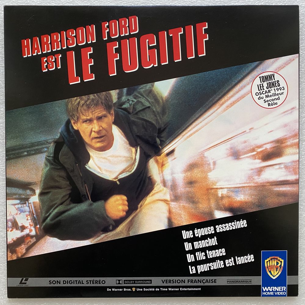 LASERDISC - LE FUGITIF - WB VF PAL - Harrison Ford, Tommy Le 9 Jou�-l�s-Tours (37)