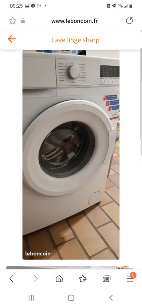 LAVE LINGE SHARP 0 Vanves (92)