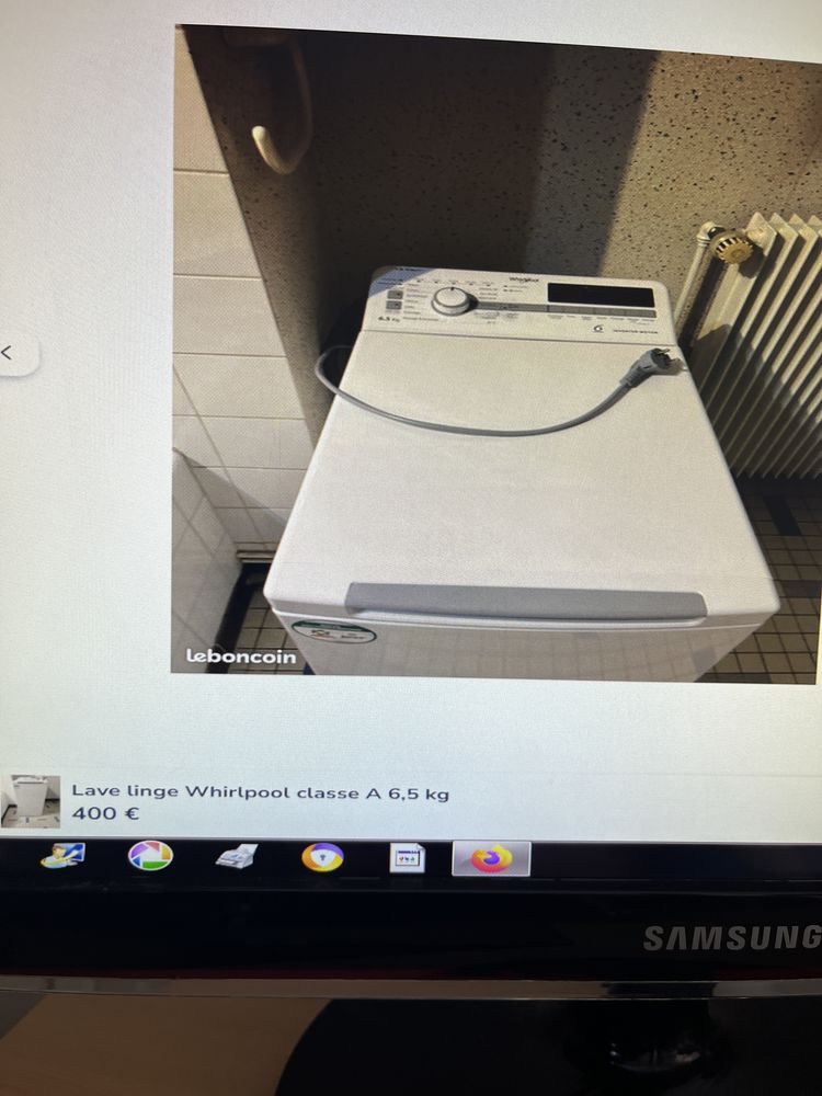 LAVE LINGE WHIRLPOOL ET REFRIGERATEUR COMBINE SAMSUNG 850 Loches (37)