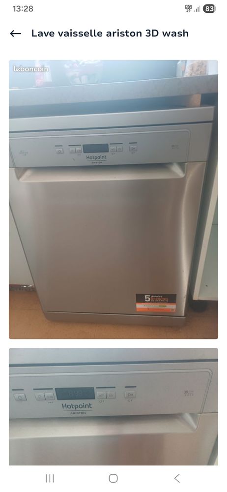 lave vaisselle HOTPOINT ARISTON comme neuf 100 Ivry-sur-Seine (94)