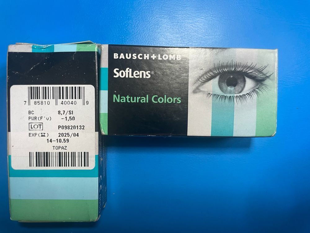 Lentilles de couleur bleue de marque SOFLENS 20 Levallois-Perret (92)