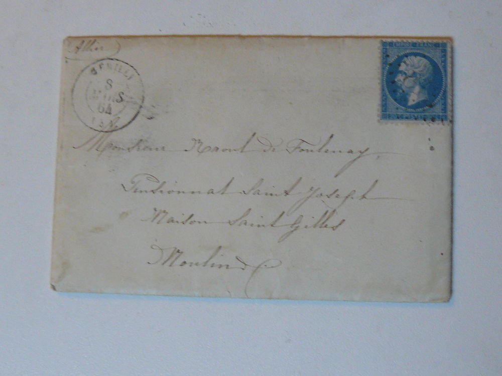 Lettre ancienne de C�rilly 1864 9 Saujon (17)