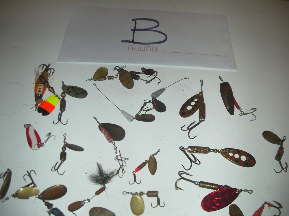 Leurres de p�che (cuillers). S�rie B 20 Roques (31)