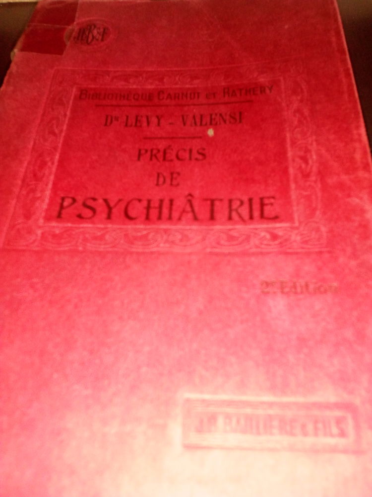 D.r Levy Valense pr�cis de psychiatrie1938 30 Lisieux (14)