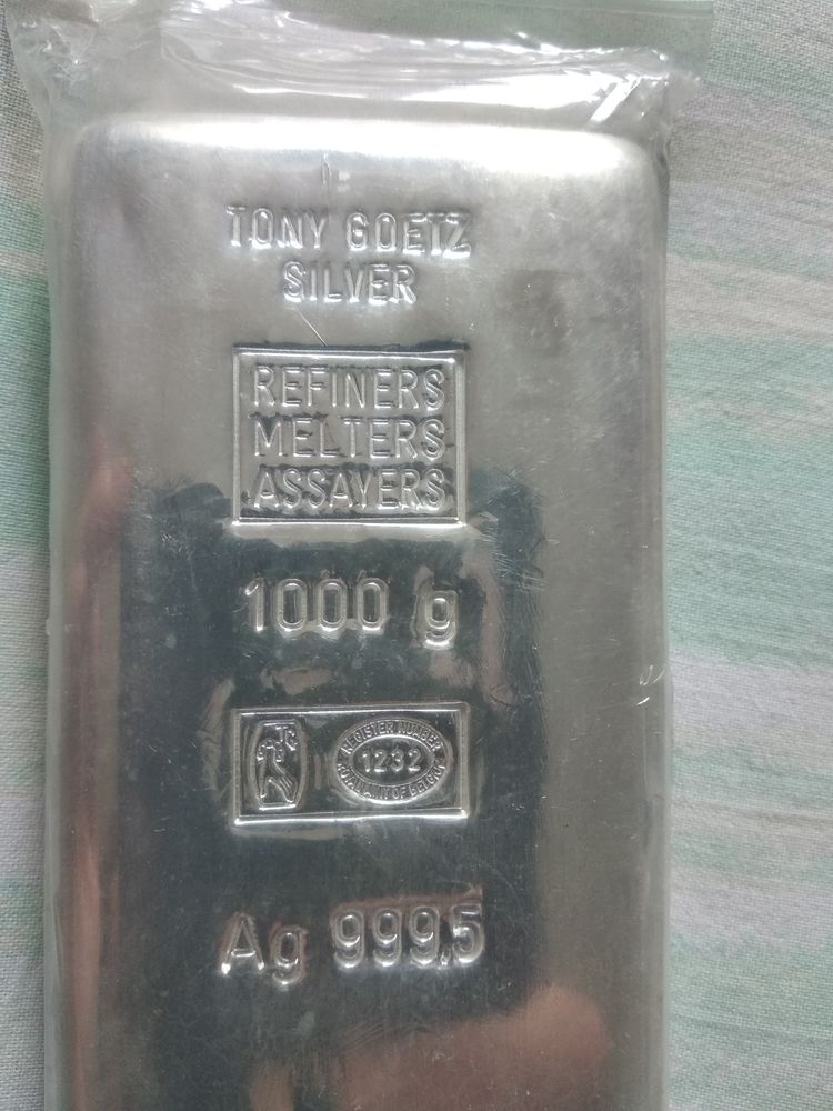 Lingot argent pur 1Kg 1100 Faverolles-sur-Cher (41)