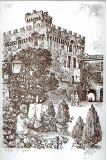 Litho en tirage limit� N�152/300 sign�e au crayon 0 Le Roc-Saint-Andr� (56)