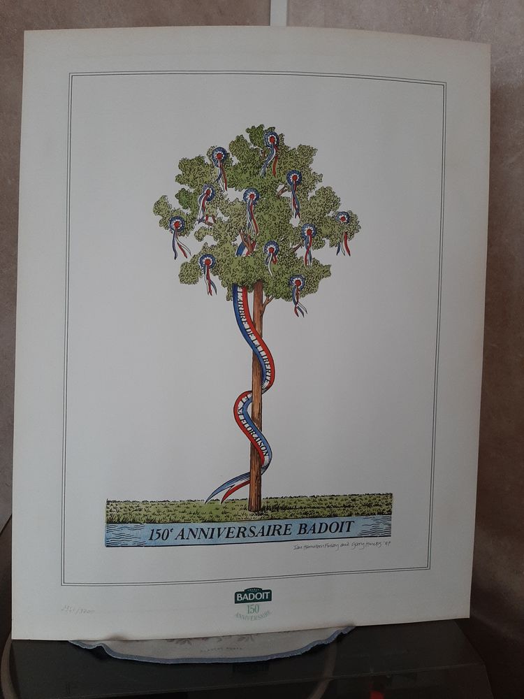 Lithographie  150ans de badoit 
NUM�RO  2441sur3700 50 Puteaux (92)