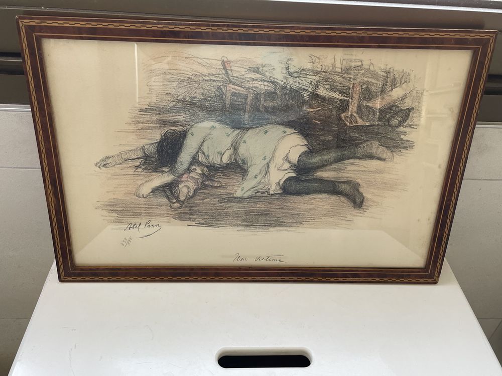 Lithographie d'abel Pann 80 Houdemont (54)