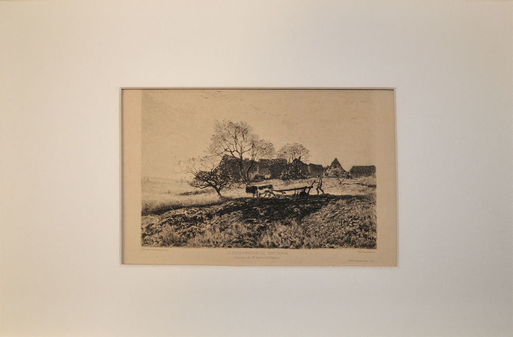 Lithographie Th.Chauvel  Le matin environs de tervueren  200 Orl�ans (45)