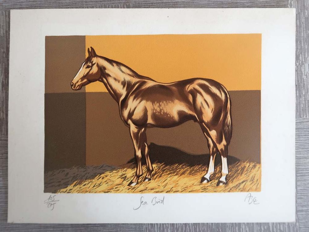 Lithographie cheval 35 Saint-Jean-de-la-Rivi�re (50)