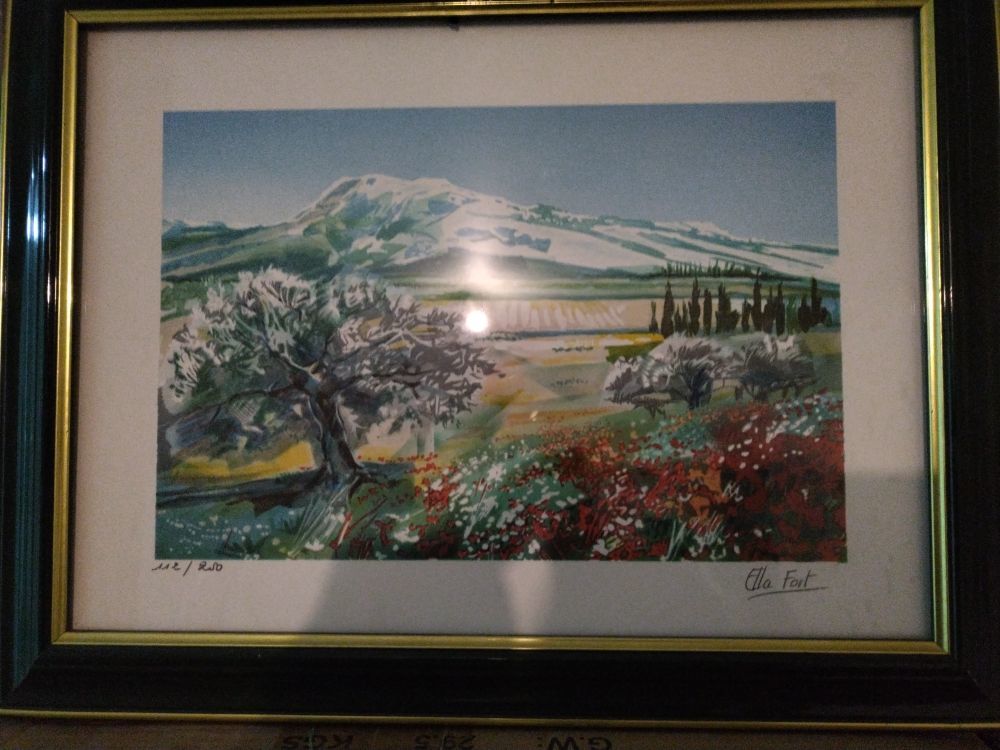 lithographie de  ella fort. pays provencal dimension 28X38 50 Voiron (38)