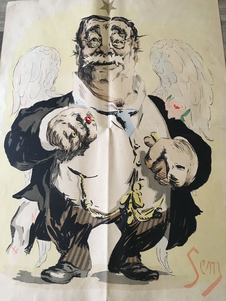 Lithographie humoristique sign�e SEM 40 Arbanats (33)