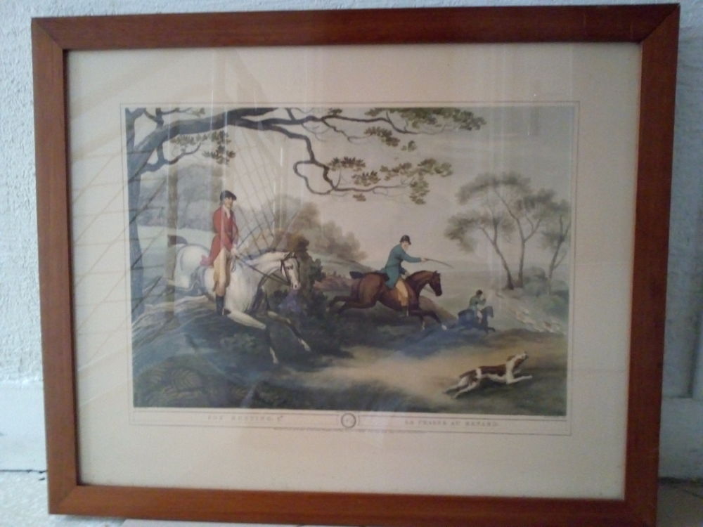 Lithographie fox hunting n� 4 la chasse au renard du XIXe 150 Savigny-sur-Orge (91)