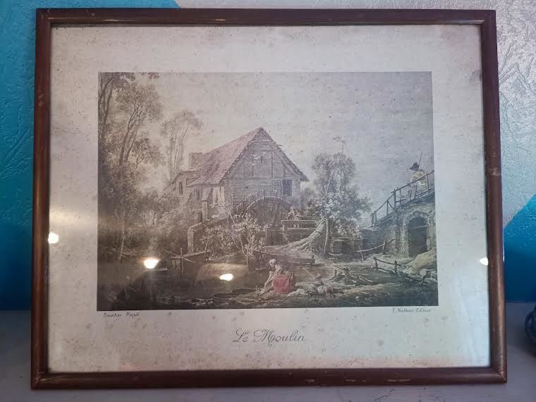 LITHOGRAPHIE LE MOULIN DE FRANCOIS BOUCHER 20 Saint-Jean-du-Cardonnay (76)