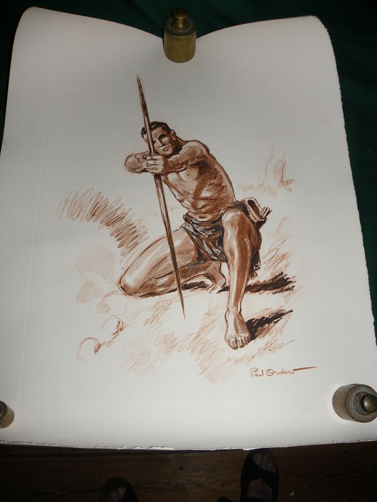 LITHOGRAPHIE DE PAUL ORDNER : UN ARCHER 0 Mons�gur (33)