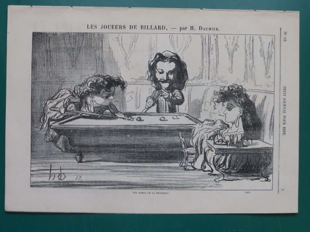 13 LITHOS d'H. DAUMIER sur le BILLARD 55 Paris 14 (75)