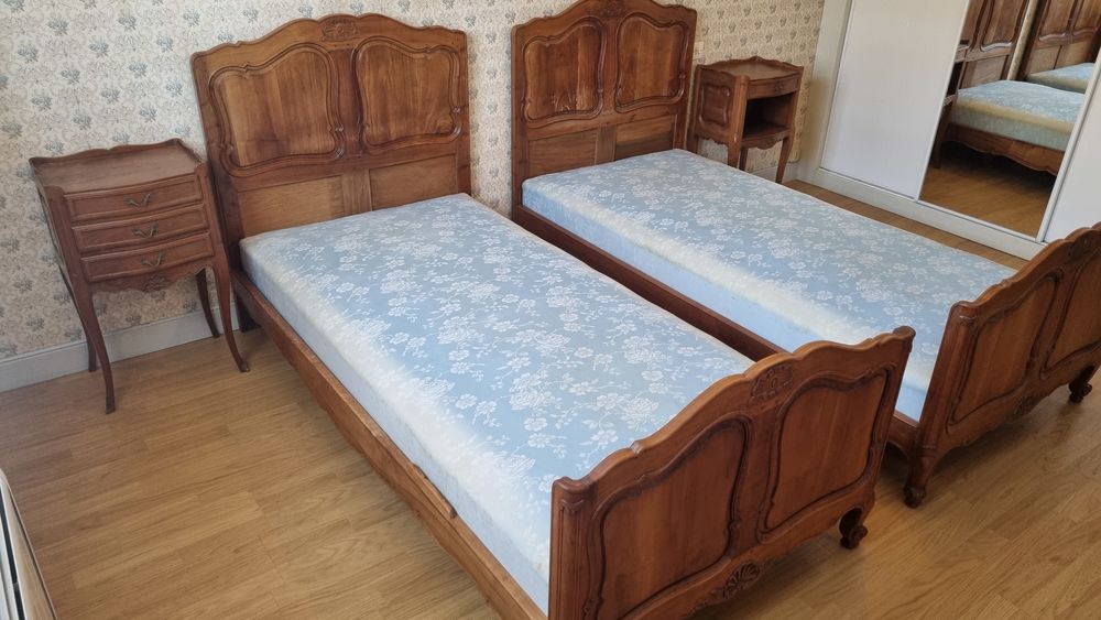 2 Lits Louis XV + sommiers 200 Pineuilh (33)