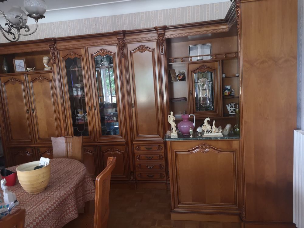 Living en merisier avec retour bar + table merisier 4 chaise 400 B�thines (86)