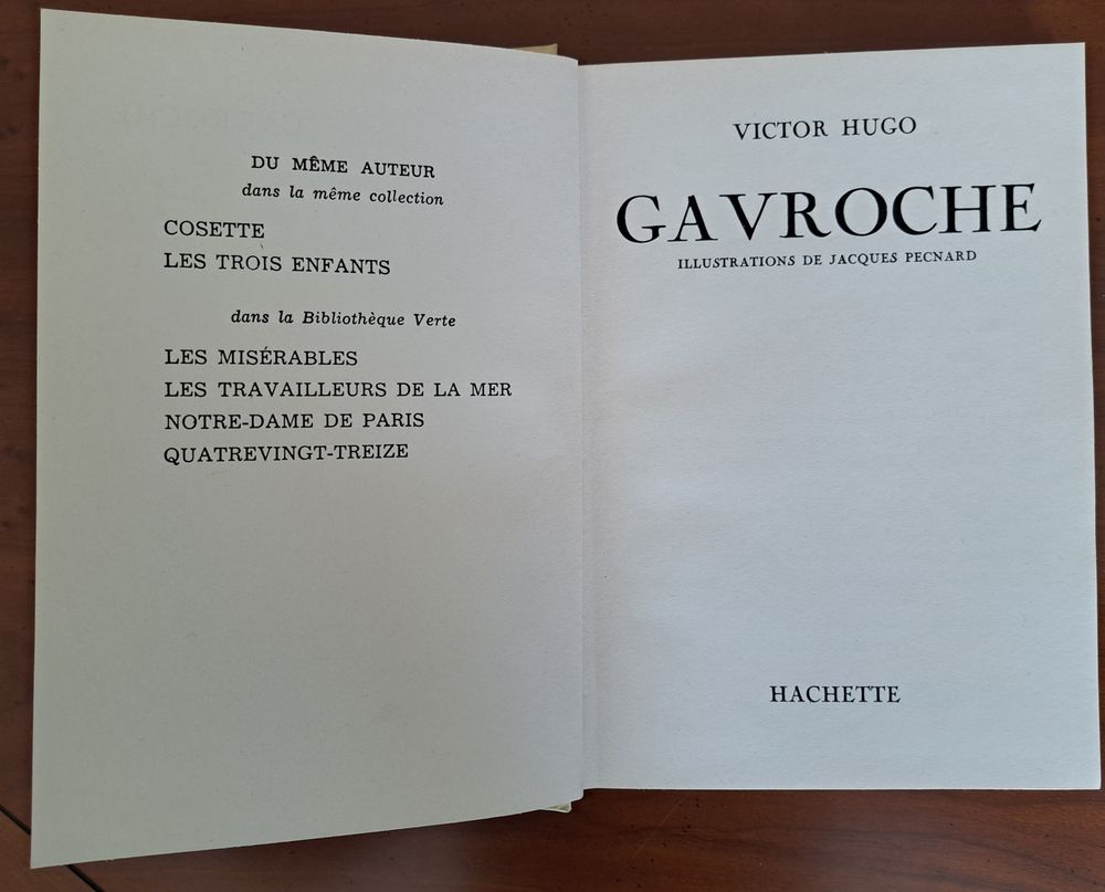 Livre ancien  Gavroche  de Victor Hugo (1958) 20 Marignane (13)
