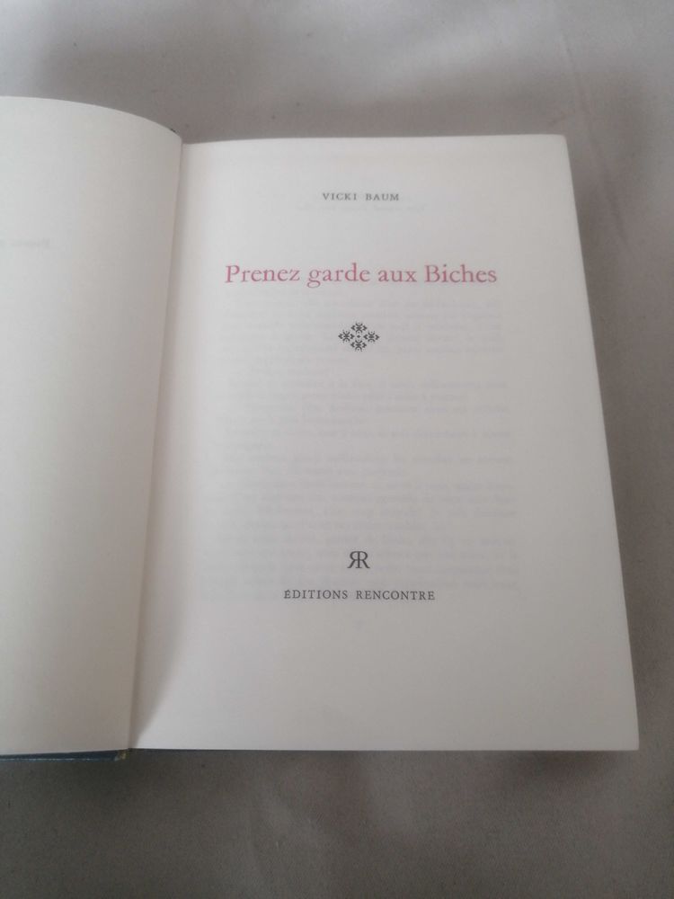 livre ancien prenez garde au biches Vicki baum 5 Boulogne-sur-Mer (62)