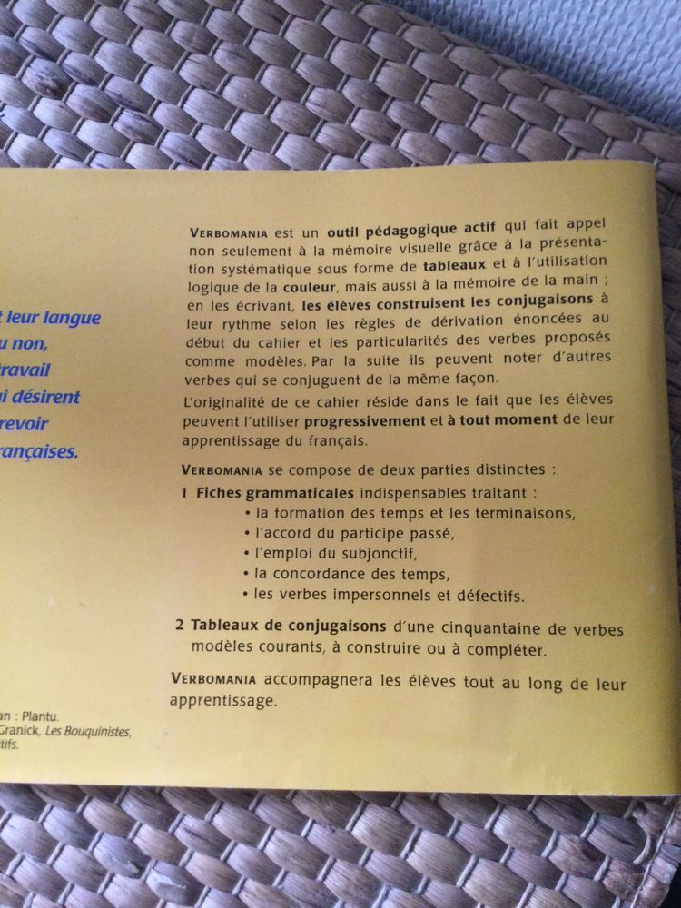 livre d apprentissage de conjugaison 6 Lyon 2 (69)