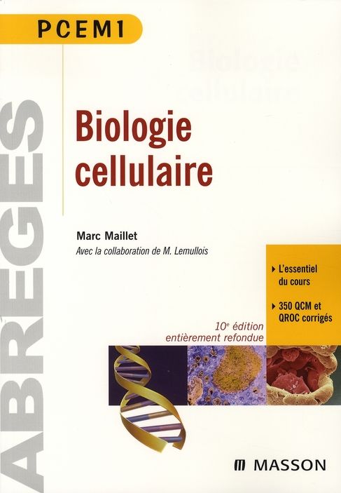 Livre de Biologie cellulaire (10e �dition) 20 Amiens (80)