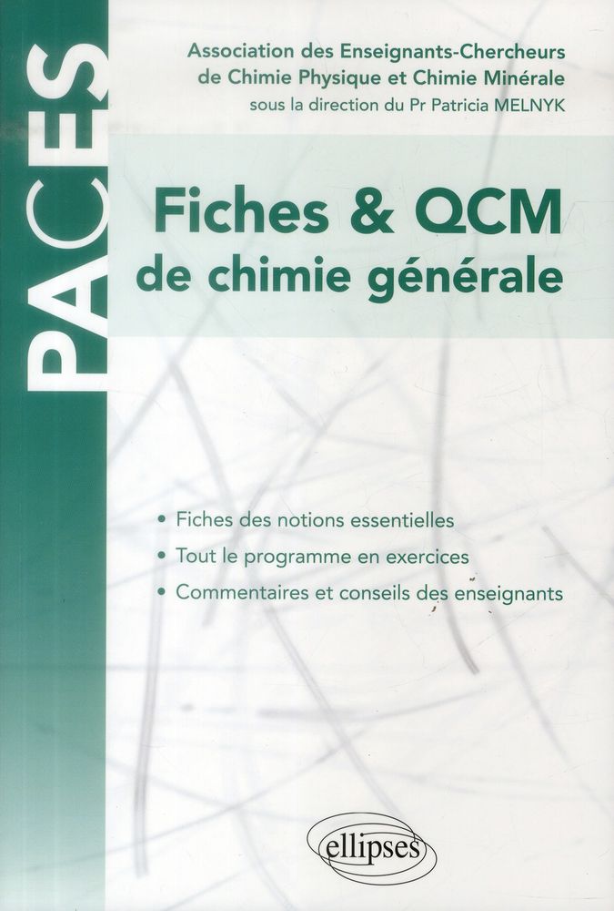 Livre chimie m�decine Ue1 - qcm de chimie generale 12 Amiens (80)
