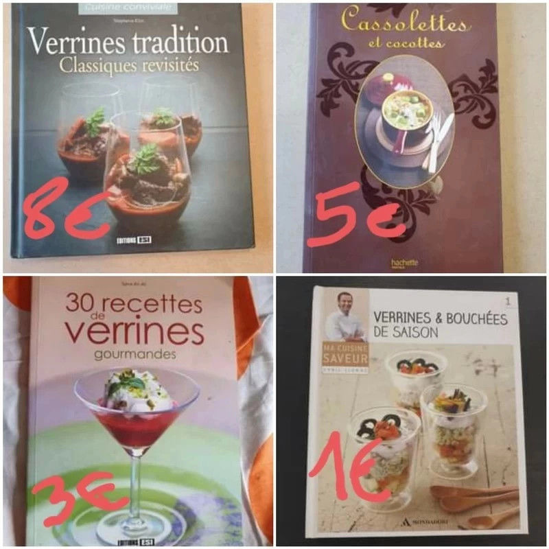livre de cuisine - cassolettes et cocottes et verrines 
1 Aubvillers (80)