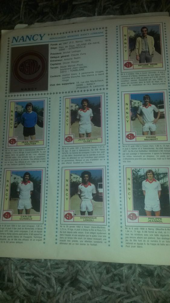 LIVRE Football Album Panini ann�e 1980 complet 160 Ludres (54)