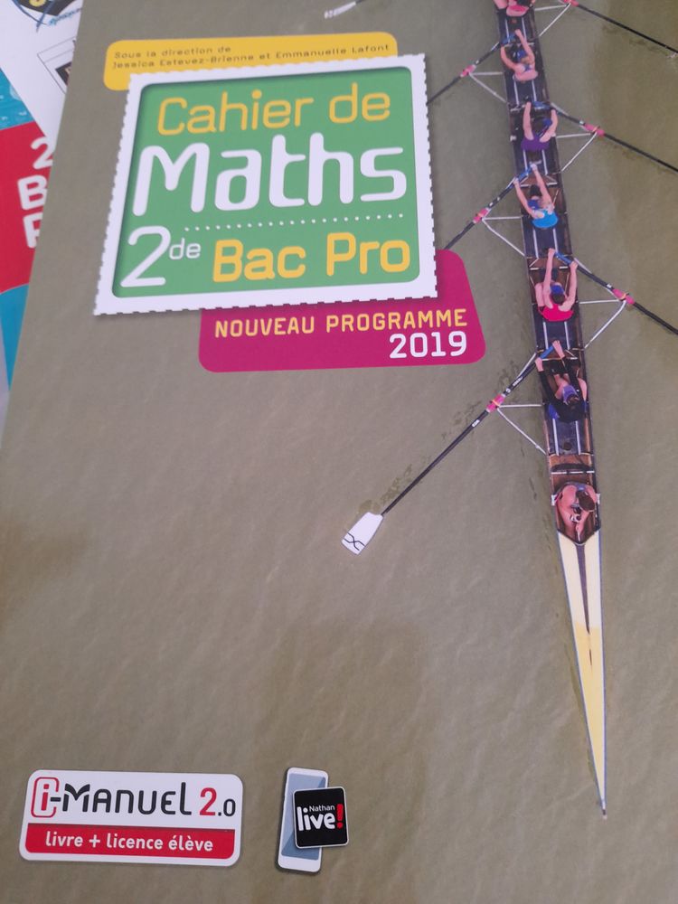 livre de math 2de bac pro lyc�e Joseph zobel Rivi�re Sal�e 15 Ducos (97)