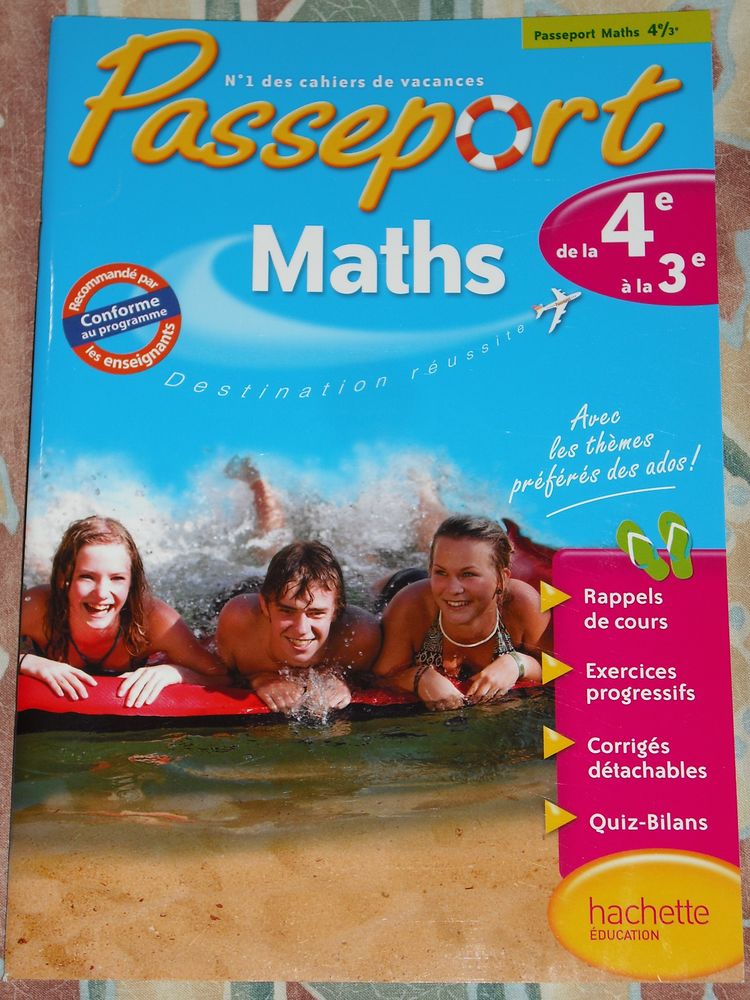 livre Passeport Maths de la 4e � la 3e 3 Cramont (80)