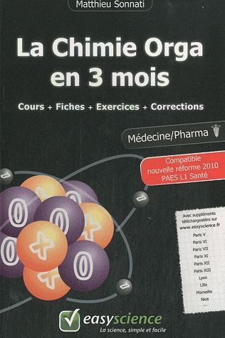 Livre premi�re ann�e de sant� ; La chimie orga en 3 mois 32 Amiens (80)