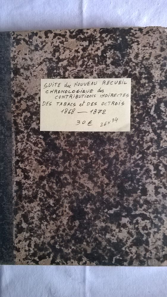 livres ancien des contributions indirectes 30 Chamb�ry (73)