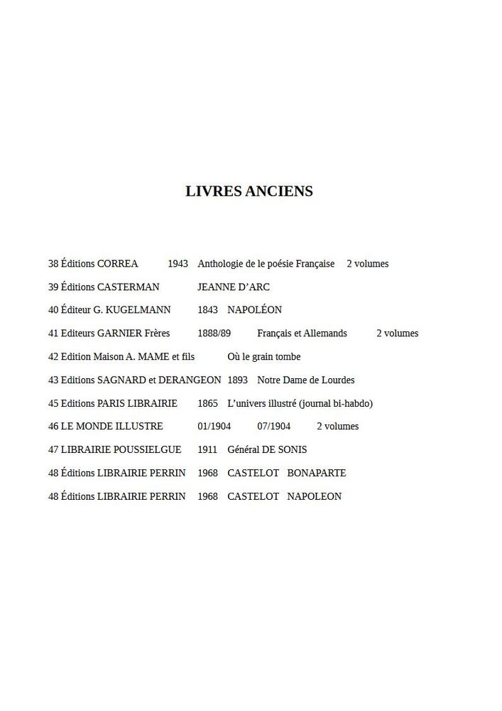  LIVRES ANCIENS 0 Grenoble (38)